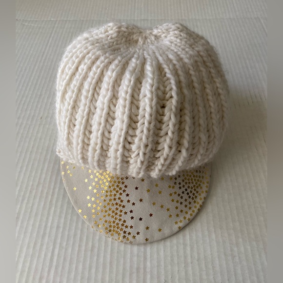 House of Lafayette Accessories - House of Lafayette Theo Wool Alpaca Woven Hat with Leather ⭐️ Stars on Brim